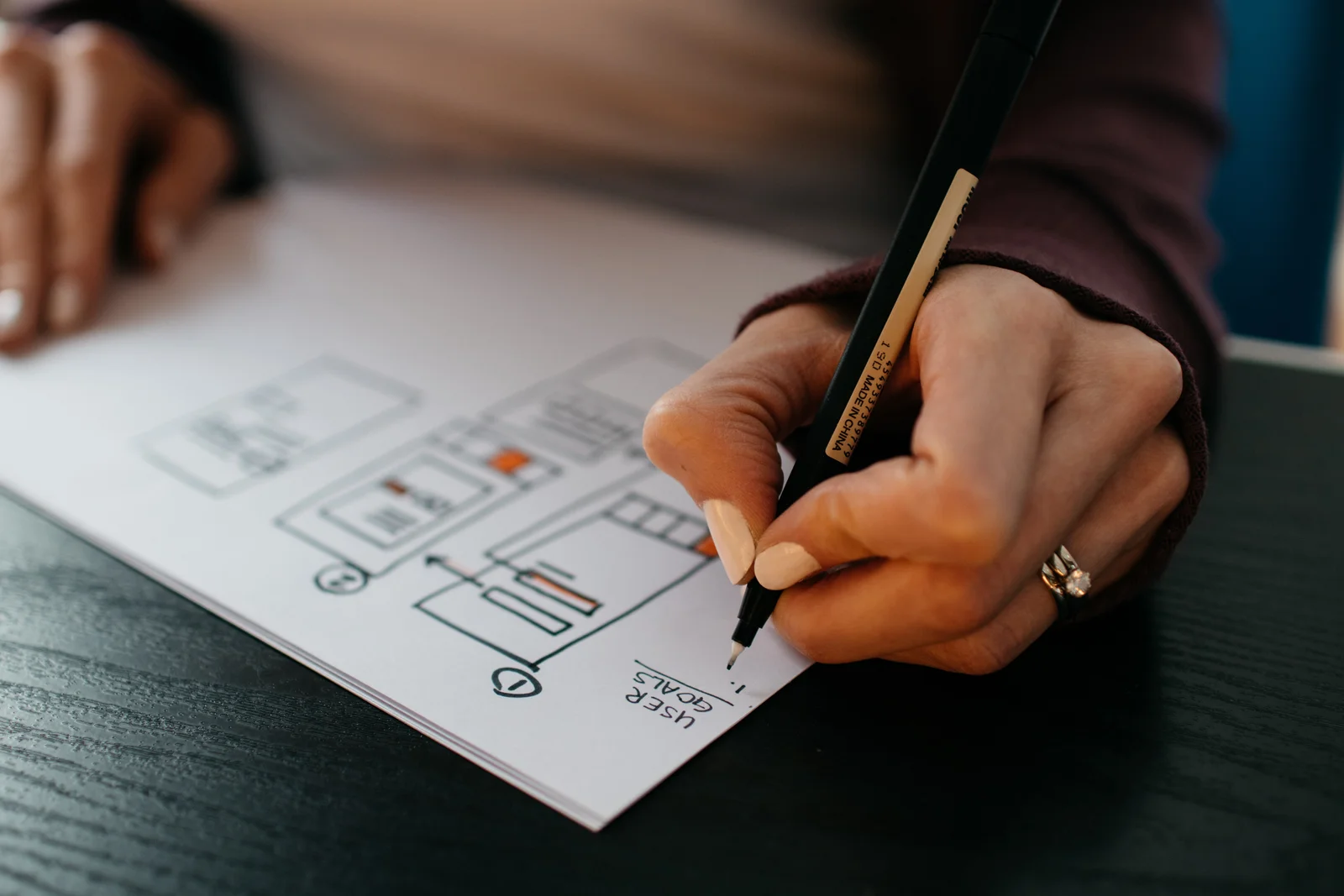 A strategic plan being sketched on paper