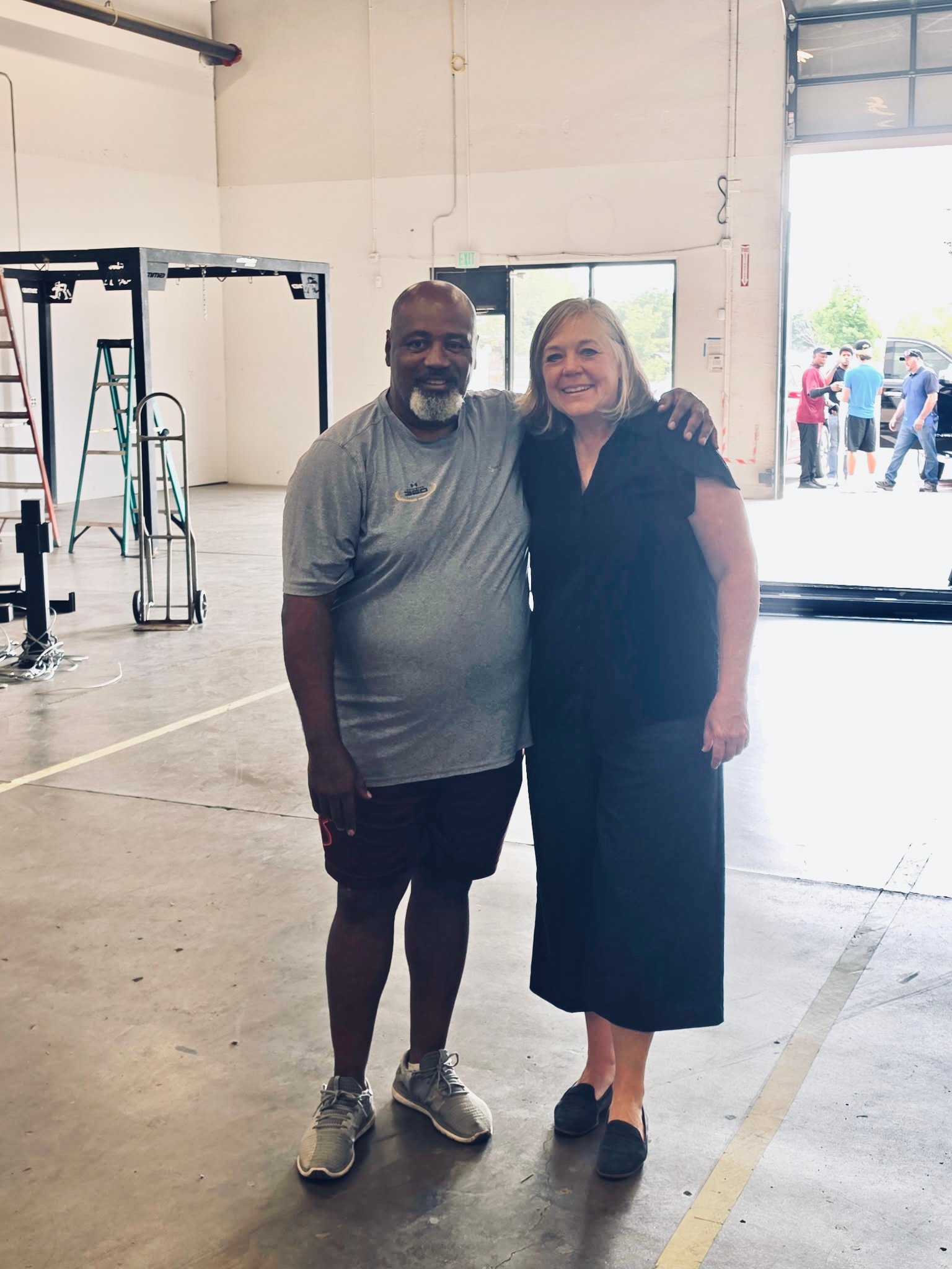 Coach Narcy Jackson and Ashley Kasprzak at Athletics & Beyond’s new location